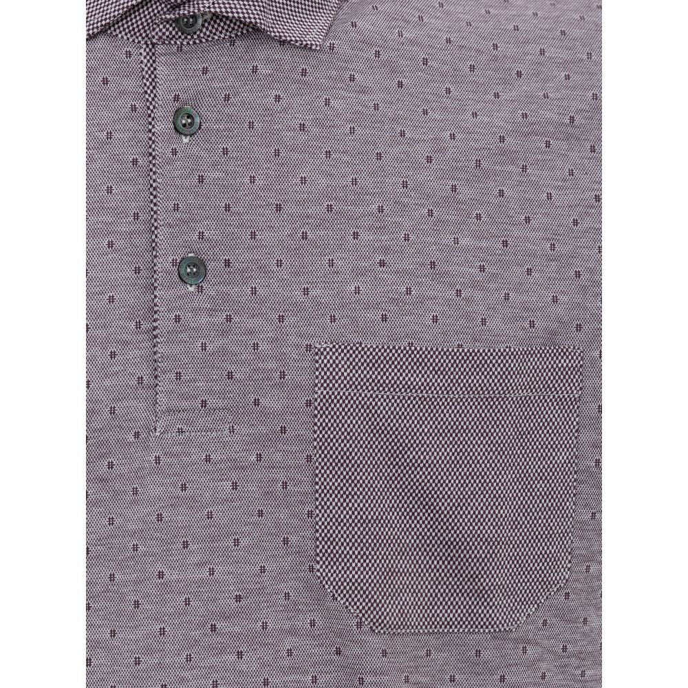 Corneliani Purple Cotton Polo Shirt