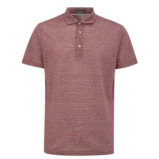 Corneliani Burgundy Cotton Polo Shirt