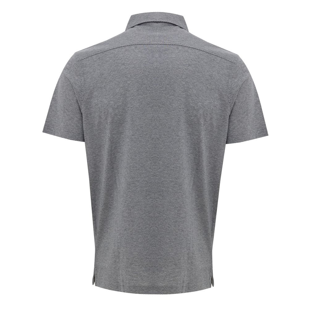 Corneliani Gray Cotton Polo Shirt