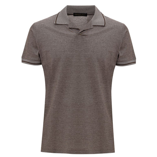 Corneliani Gray Cotton Polo Shirt