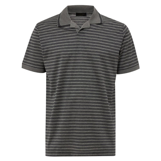 Corneliani Gray Cotton Polo Shirt