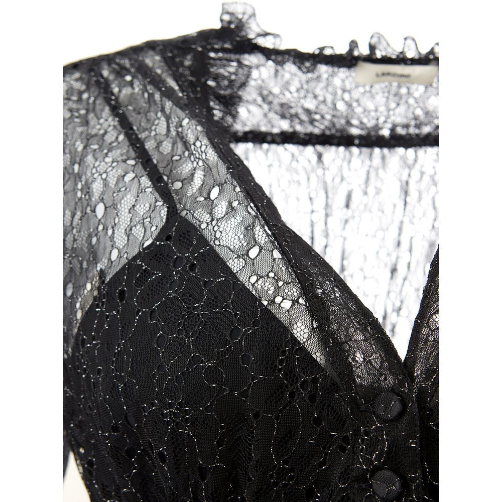 Lardini Black Nylon Casual Dress