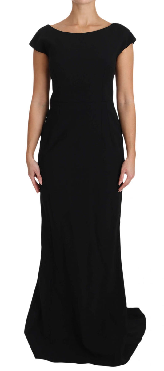 Dolce & Gabbana Elegant Black Maxi Sheath Dress