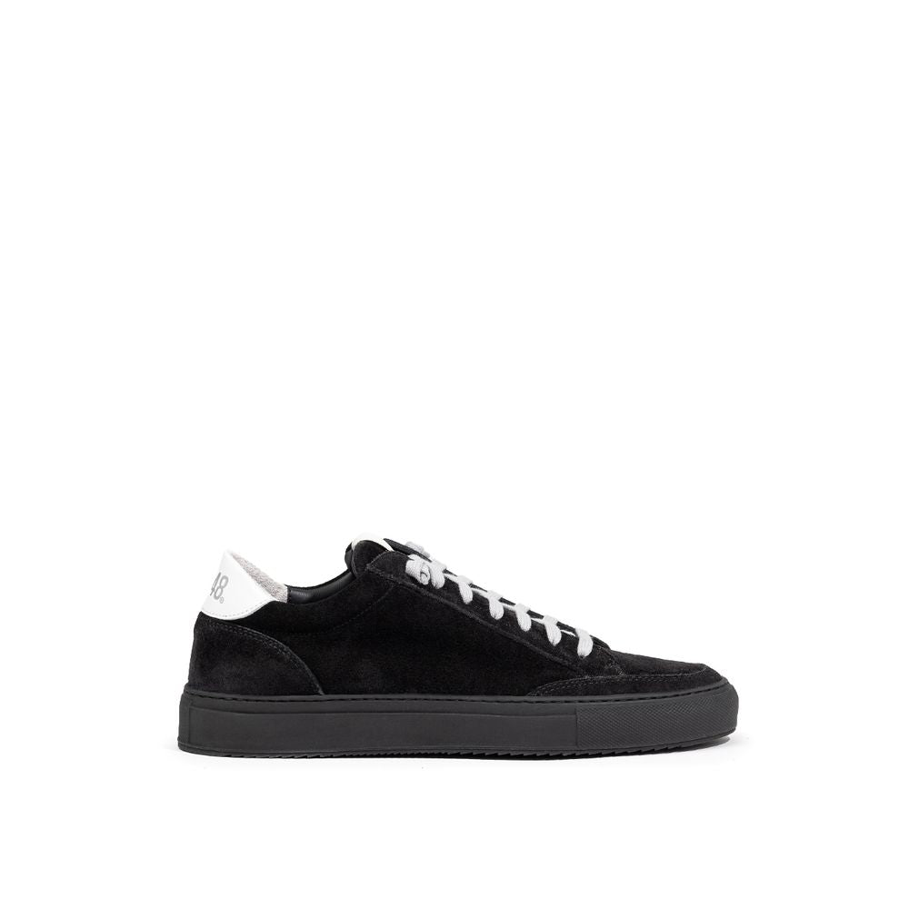 P448 Black Suede Leather Athletic Sneakers