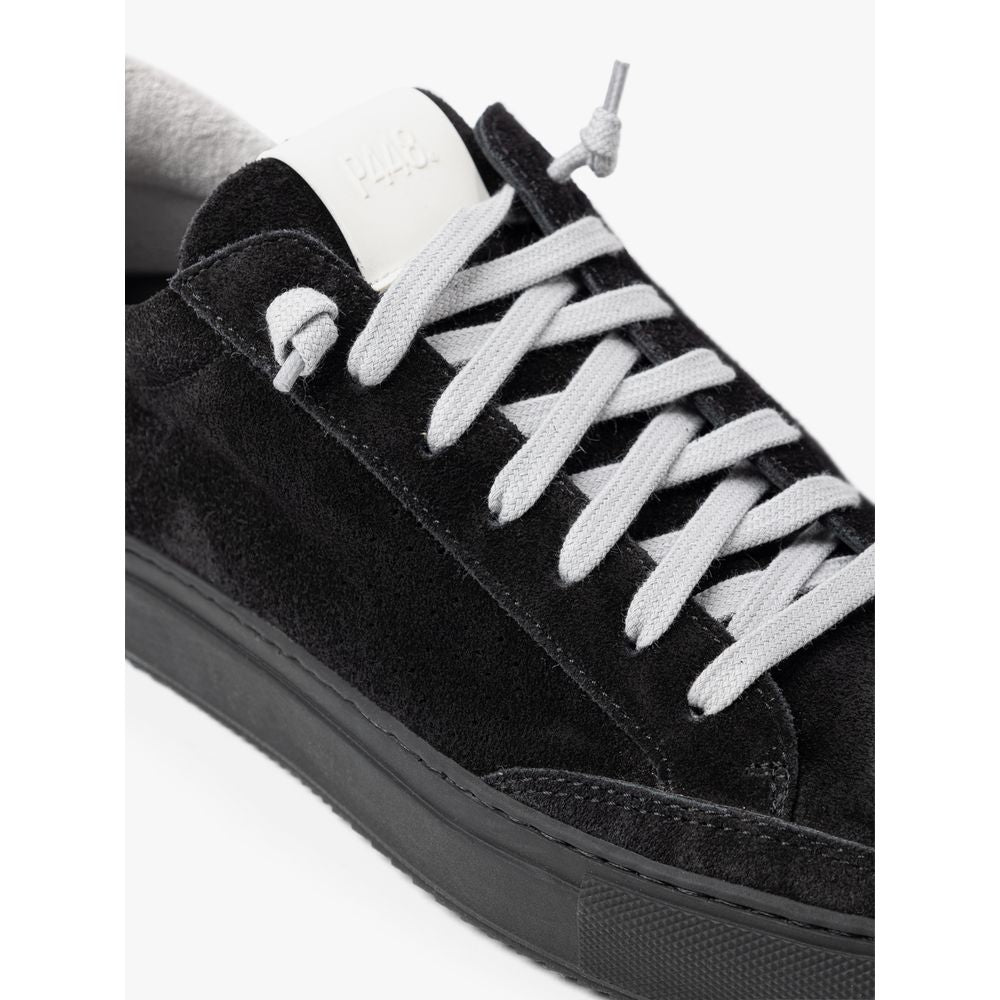 P448 Black Suede Leather Athletic Sneakers