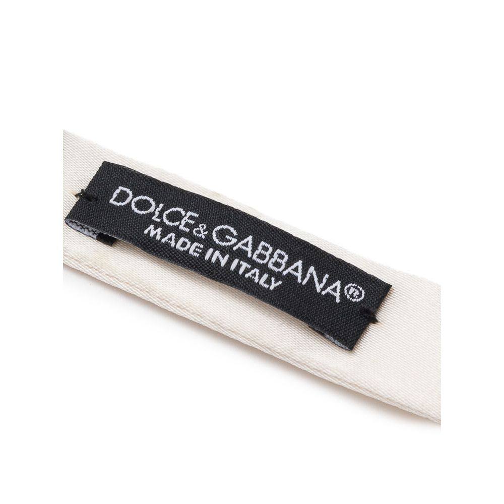 Dolce & Gabbana White Silk Bowtie