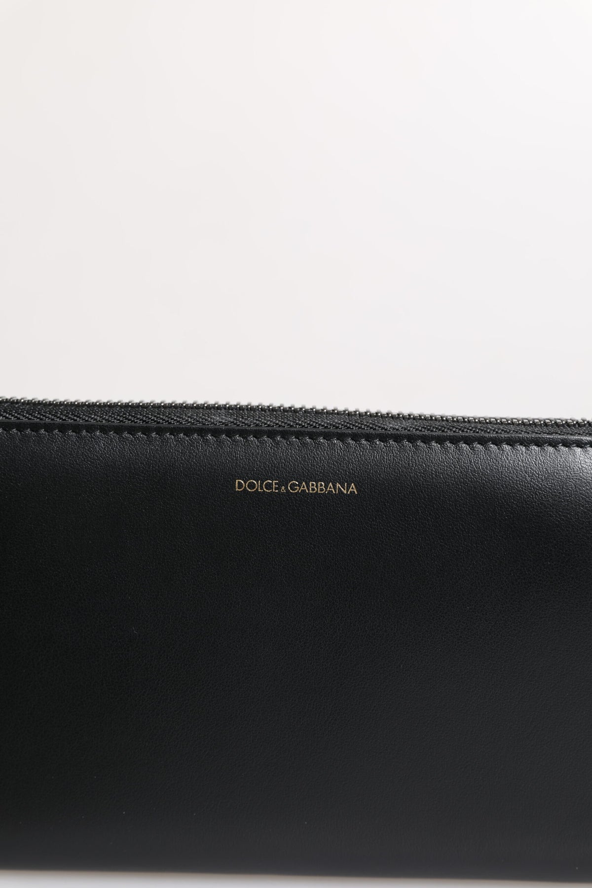 Dolce & Gabbana Black Blue Exotic Leather Embossed Continental Wallet