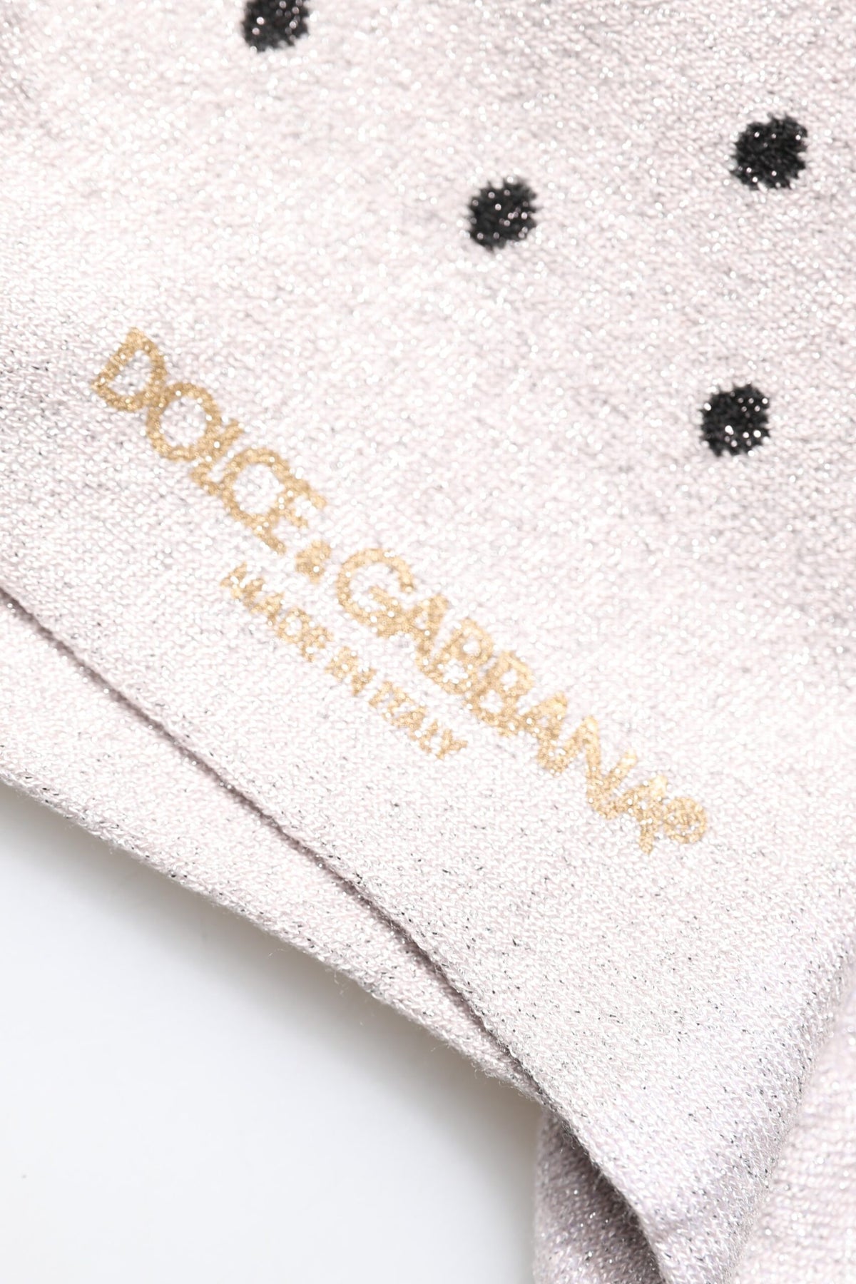 Dolce & Gabbana Gray Viscose Stretch Dotted Socks