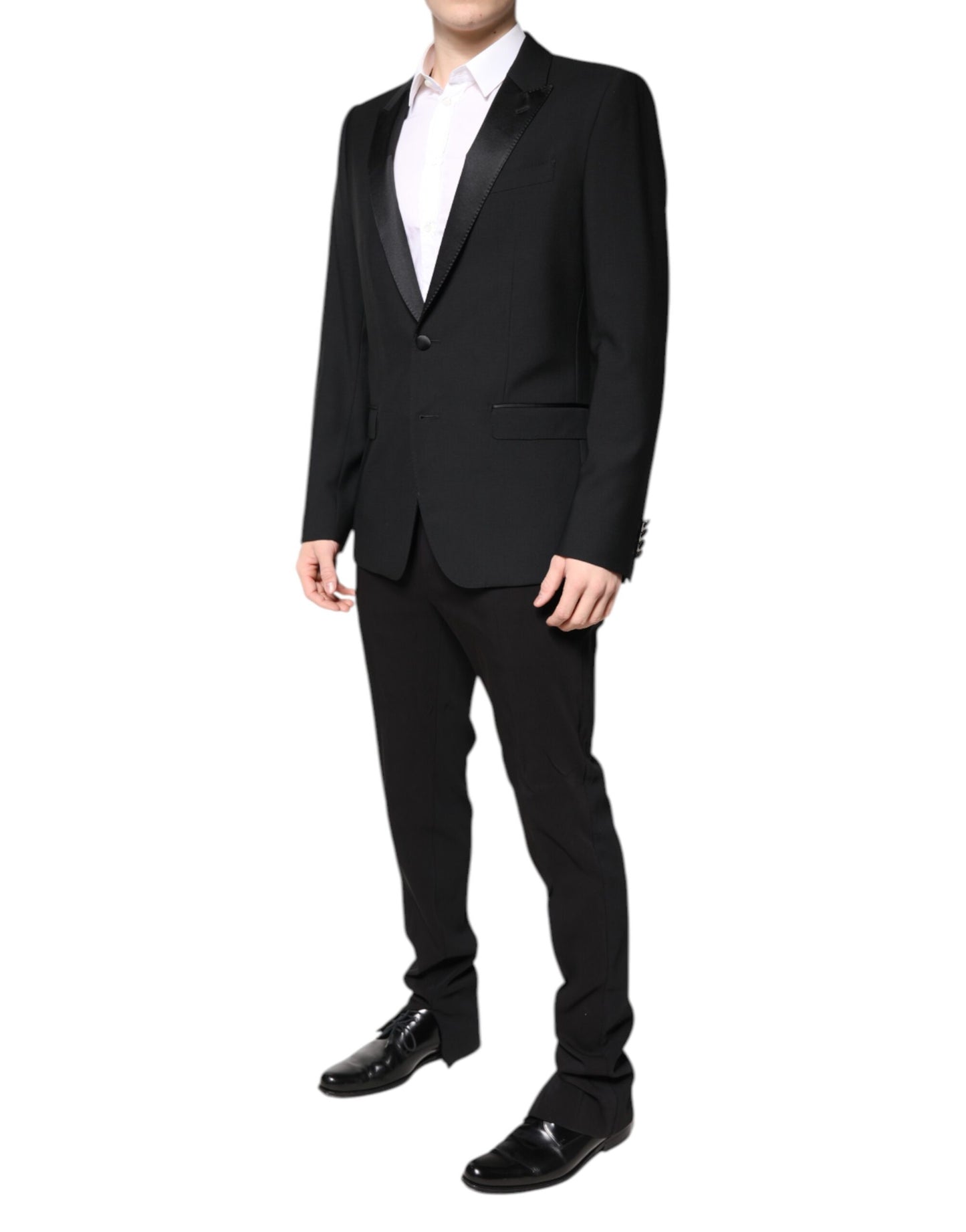 Dolce & Gabbana Black Wool Single Breasted Blazer Jacket