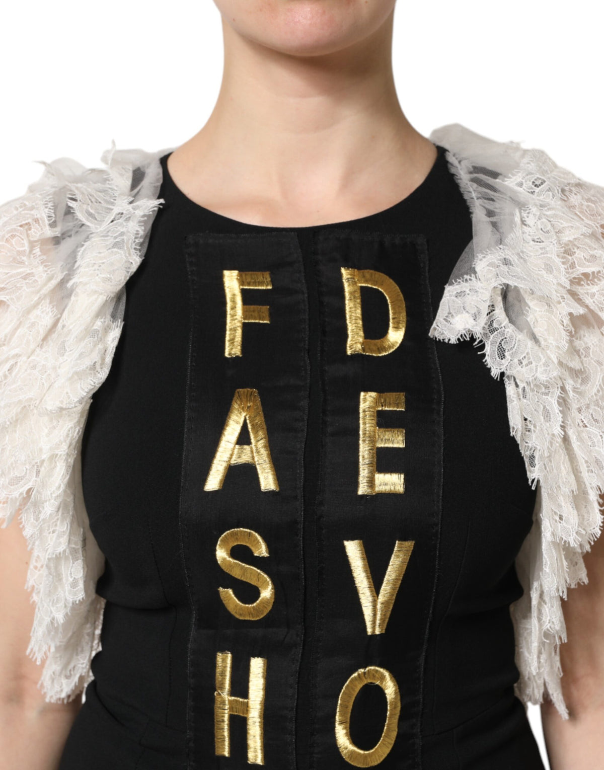 Dolce & Gabbana Black Fashion Devotion Embellish Mini Dress