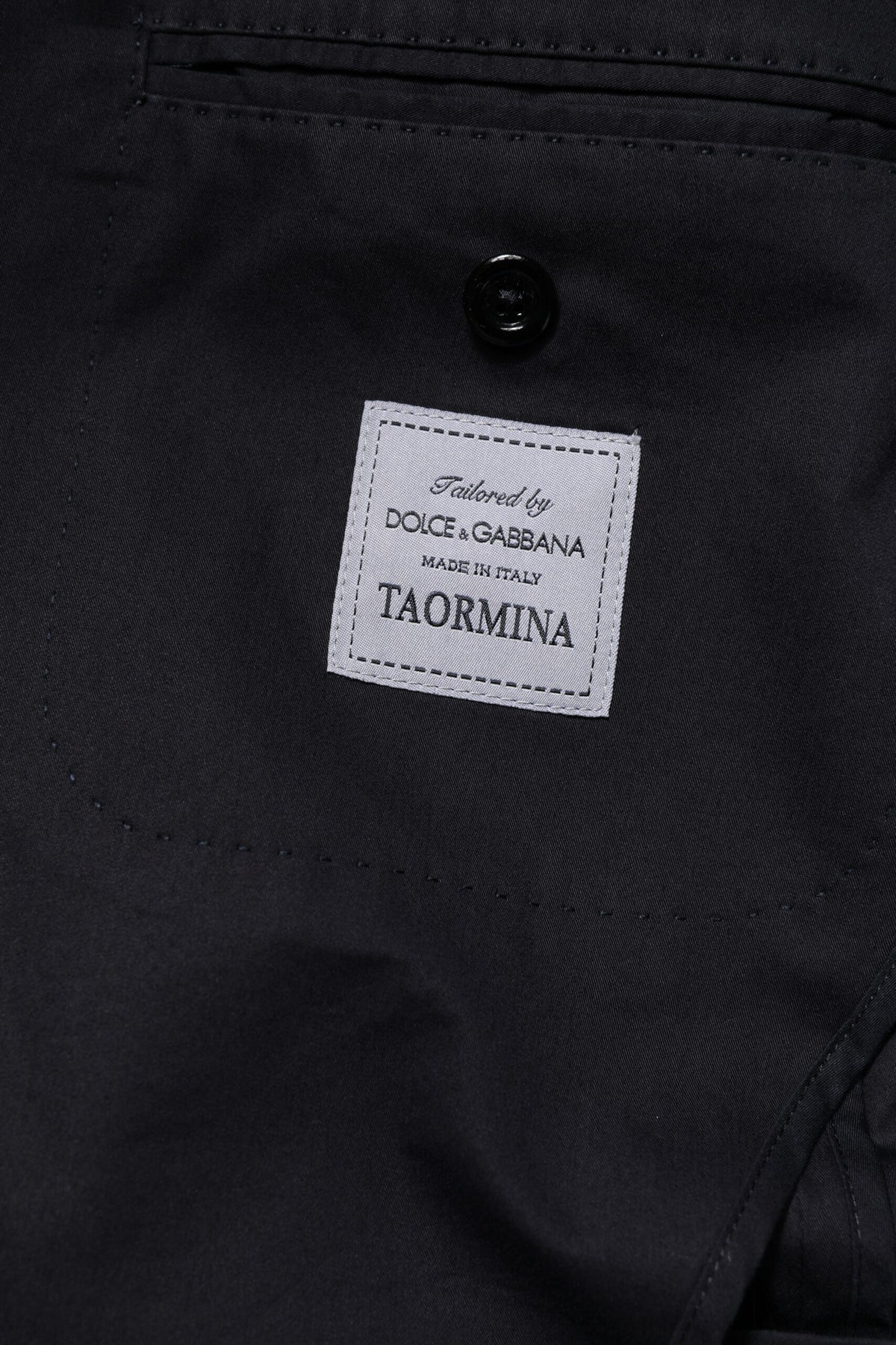 Dolce & Gabbana Dark Blue TAORMINA Cotton Blazer Suit Jacket