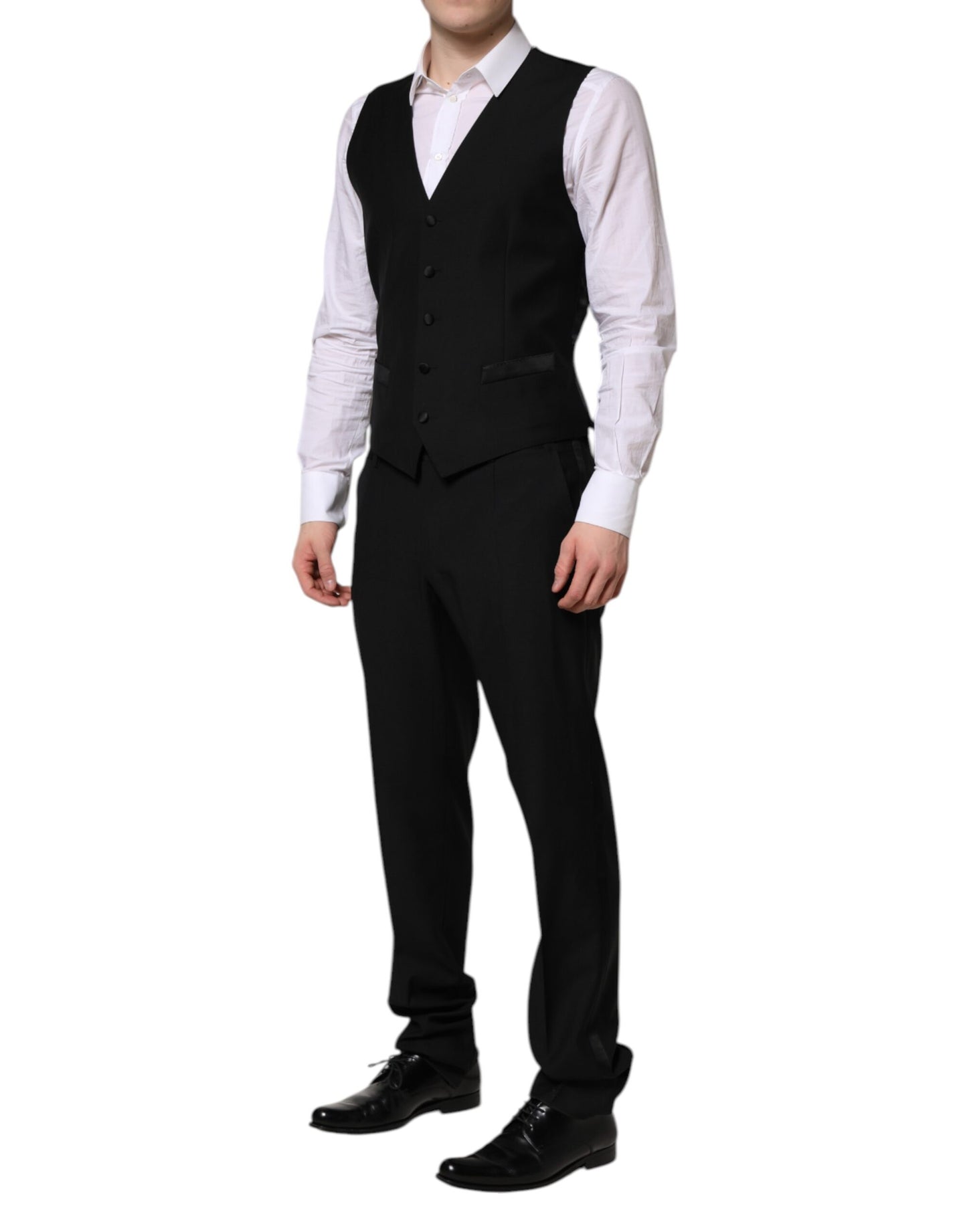 Dolce & Gabbana Black MARTINI Crystal Embellished 3 Pc Suit