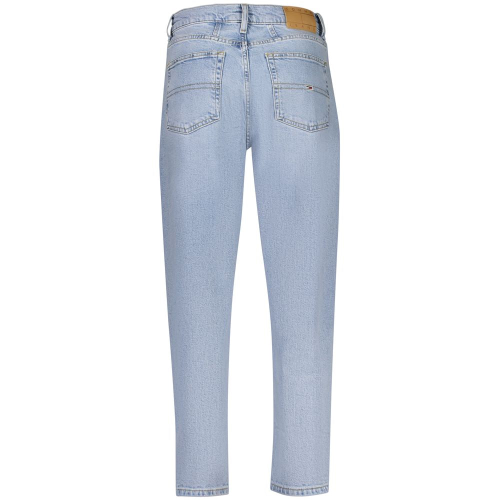 Tommy Hilfiger Azzurro Cotton Women's High-Waisted Jean