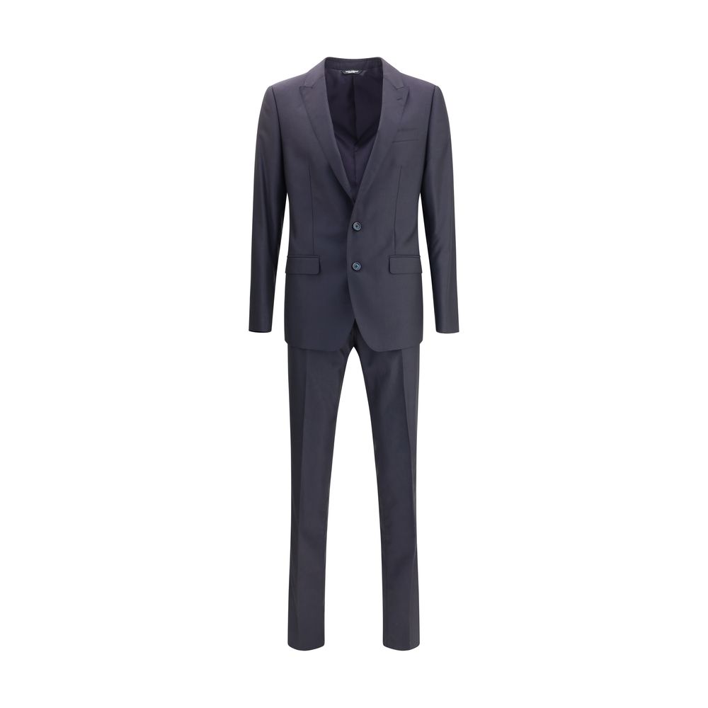 Dolce & Gabbana Black Fleece Wool Two-Piece Suit