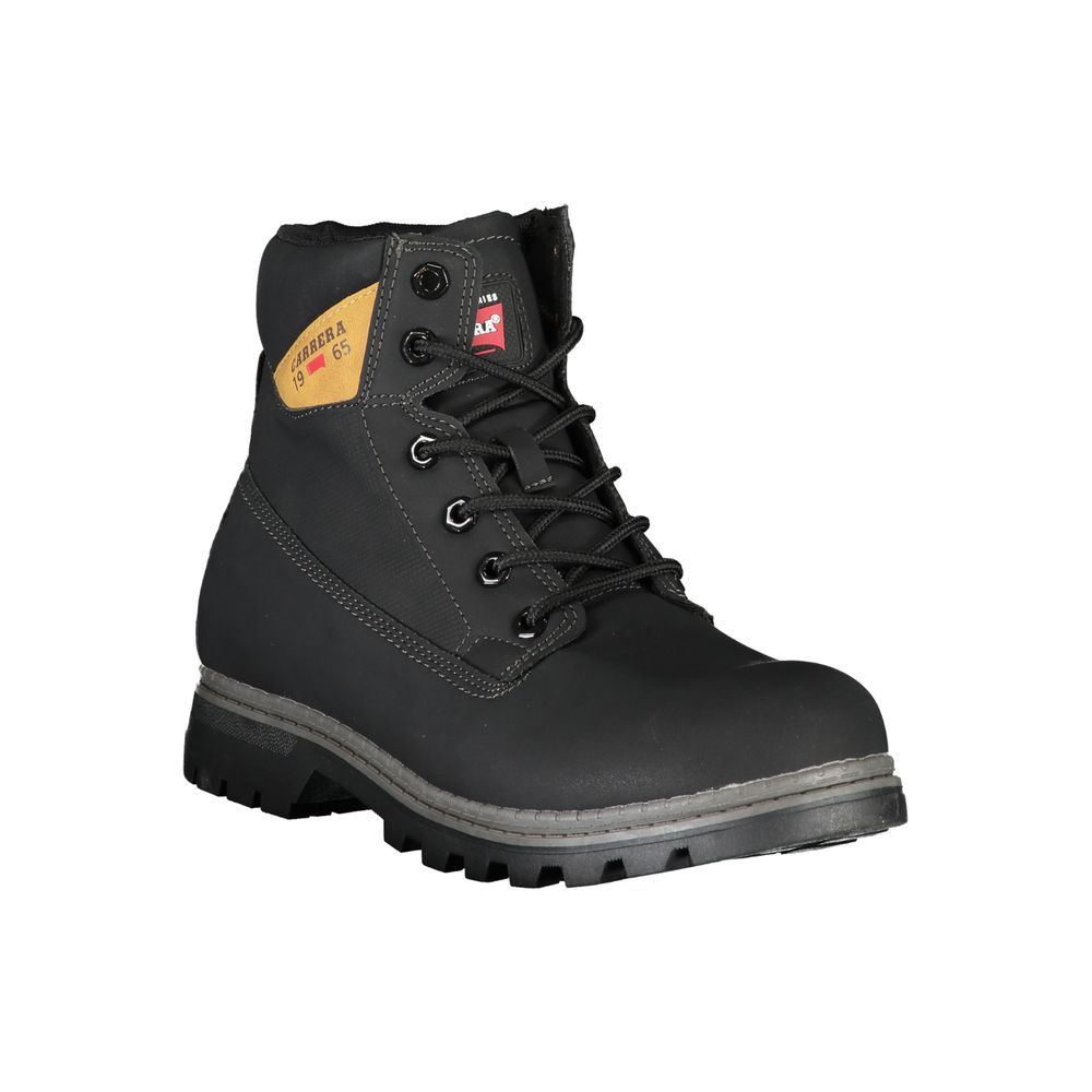 Carrera Black Polyurethane Men Ankle Boot