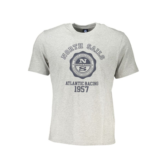 North Sails Grigio Cotton Men T-Shirt