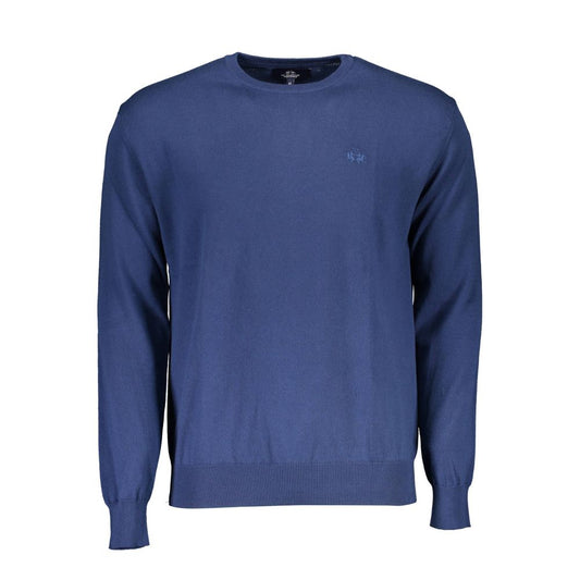 La Martina Blue Cotton Men's Sweater