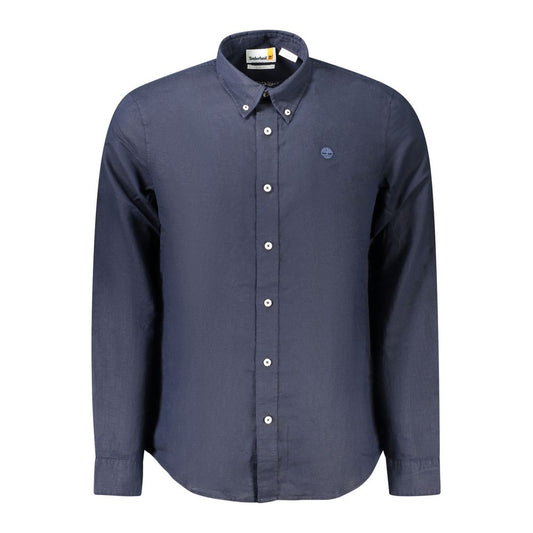 Timberland Blue Linen Men Shirt
