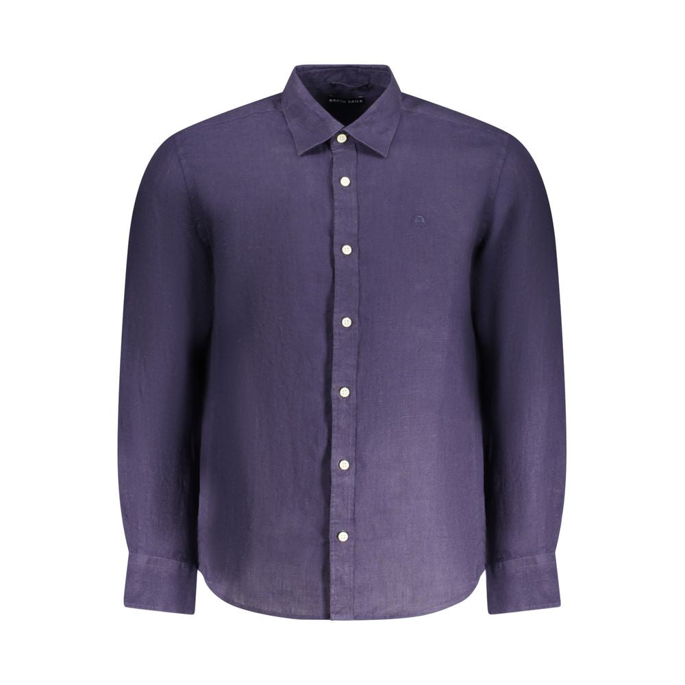 North Sails Blu Linen Men Shirt