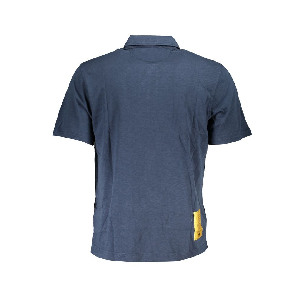 La Martina Blue Cotton Men Polo Shirt