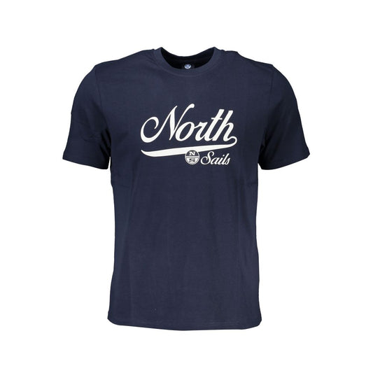 North Sails Blue Cotton Men T-Shirt