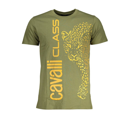 Cavalli Class Verde Cotton Men T-Shirt