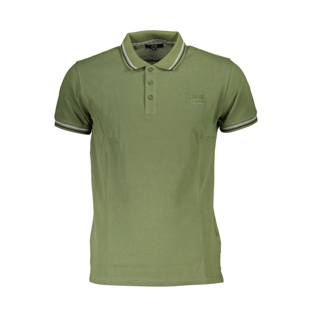 Cavalli Class Verde Cotton Men Polo