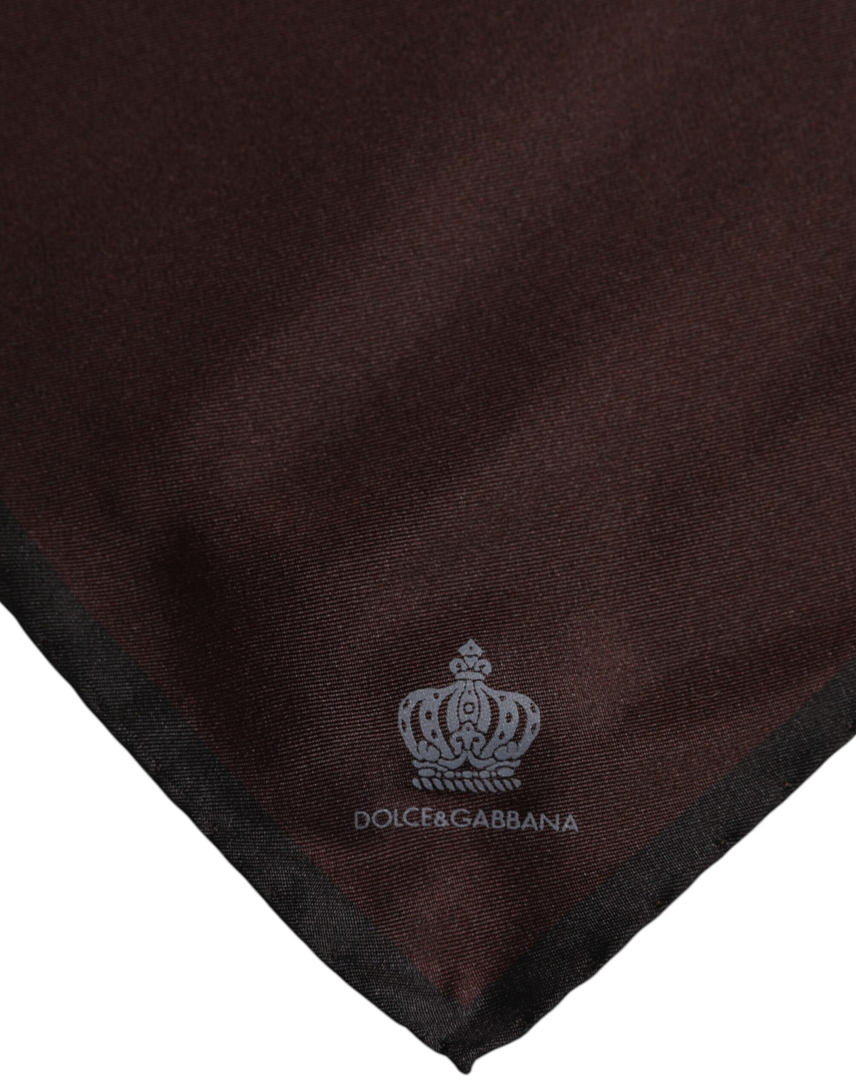 Dolce & Gabbana Brown DG Crown Silk Square Men Foulard Scarf