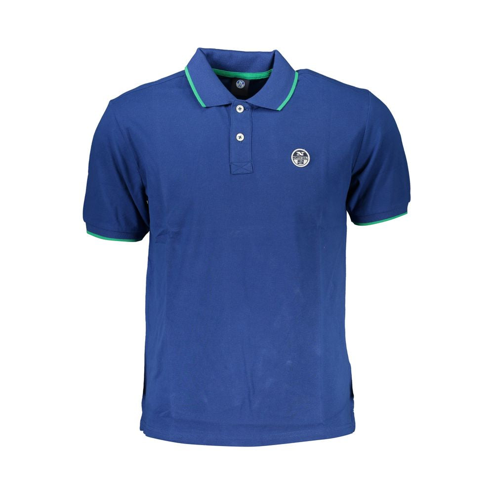 North Sails Blue Cotton Men Polo Shirt