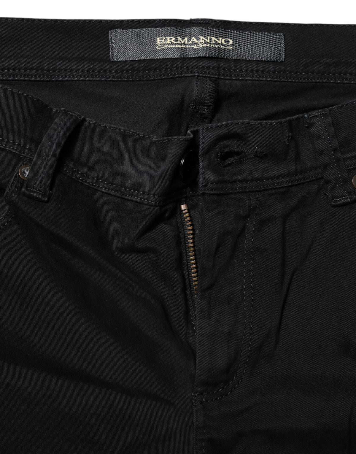 Ermanno Scervino Black Cotton Stretch Flared Bootcut Denim Jeans
