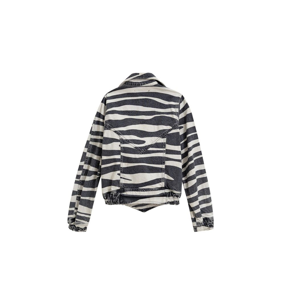 Retrofête Black And White Cotton Blazer