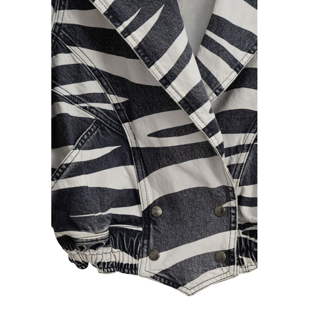 Retrofête Black And White Cotton Blazer