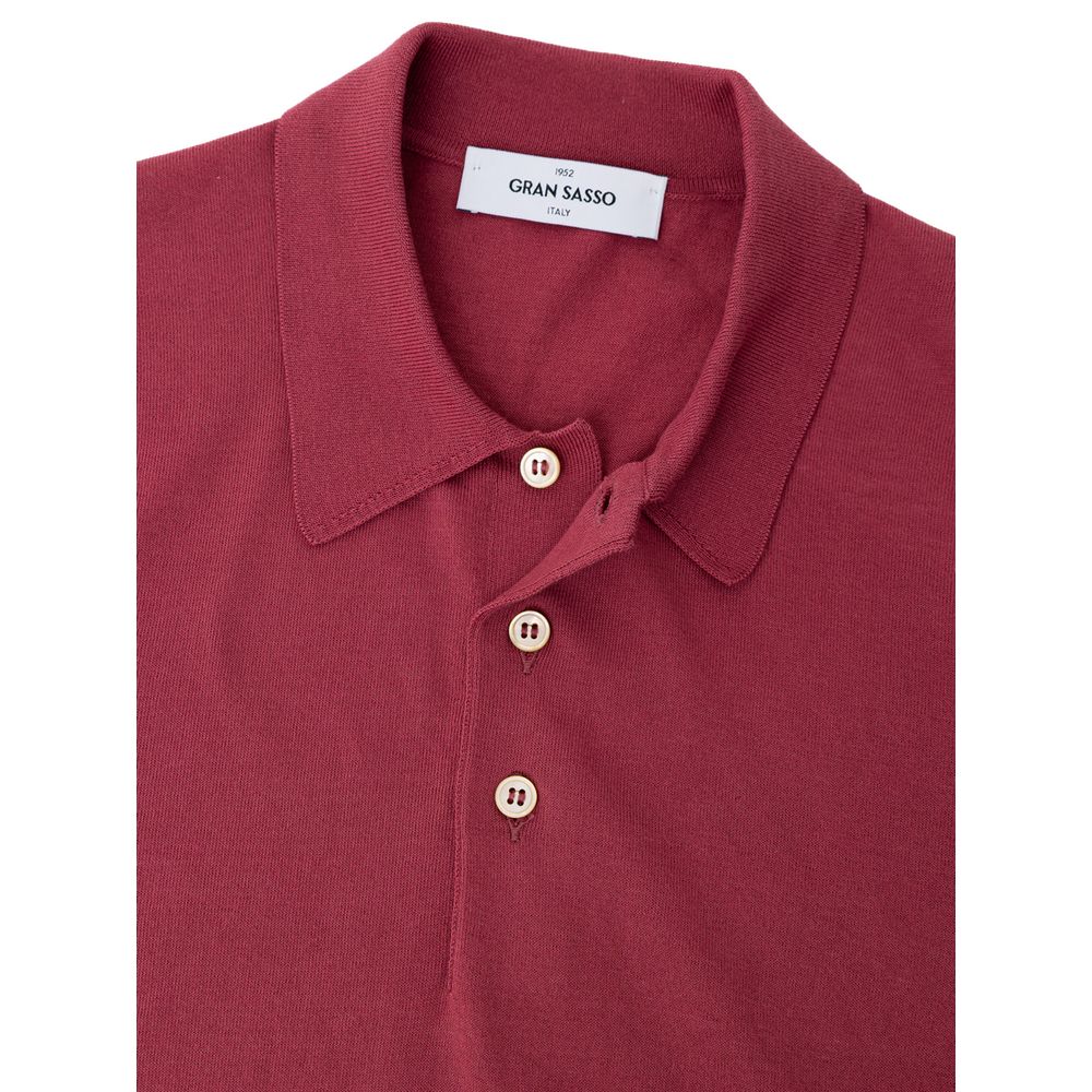 Gran Sasso Red Cotton Polo Shirt
