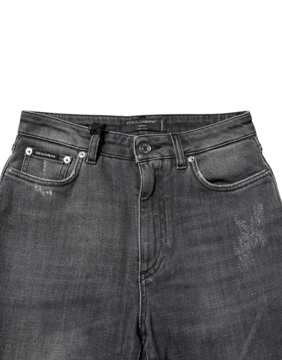 Dolce & Gabbana Dark Gray AUDREY Cotton Skinny Denim Jeans