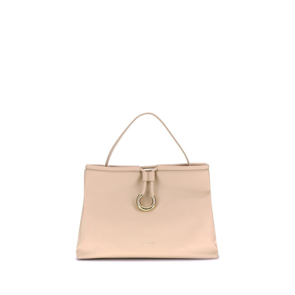 Coccinelle Cream Calf Leather Bos Taurus Handbag