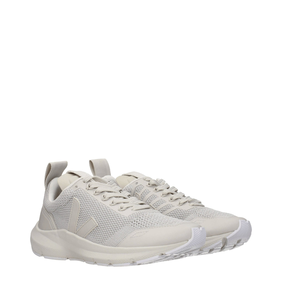 Veja Gray Fabric Athletic Sneakers