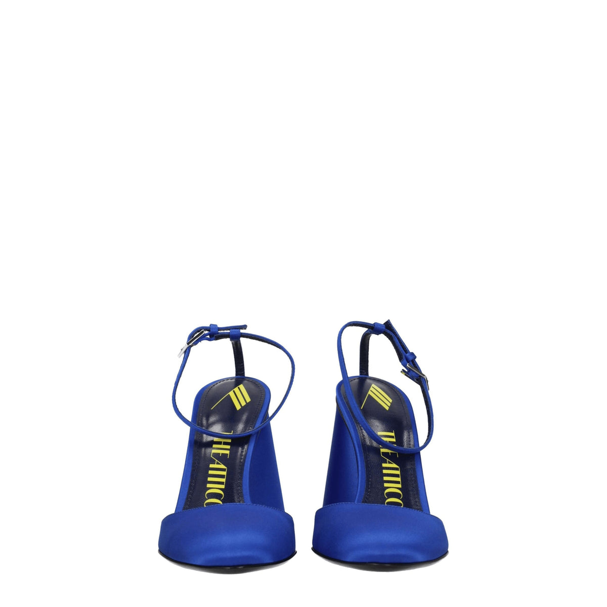 The Attico Blue Satin Platform Sandals
