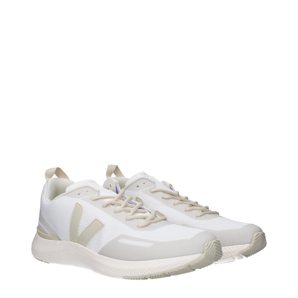 Veja White Fabric Athletic Sneakers