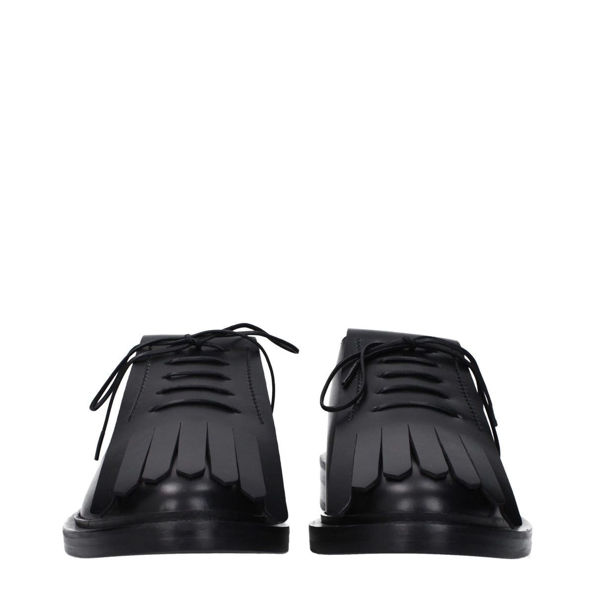 Max Mara Black Leather Oxfords And Derbies