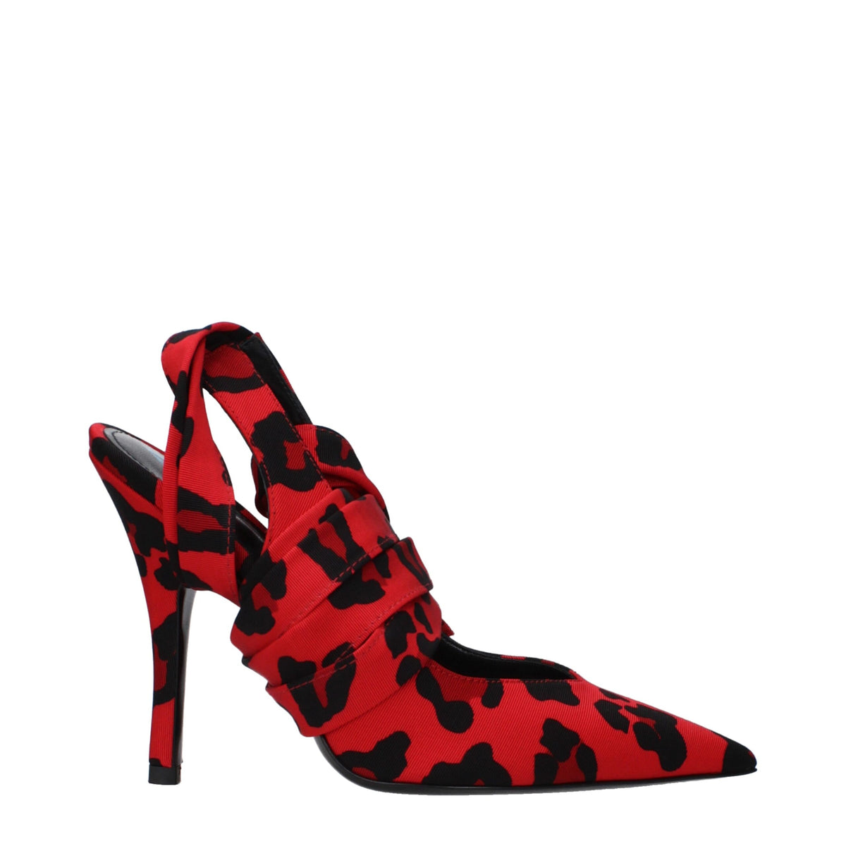The Attico Red Fabric High Heel Pumps