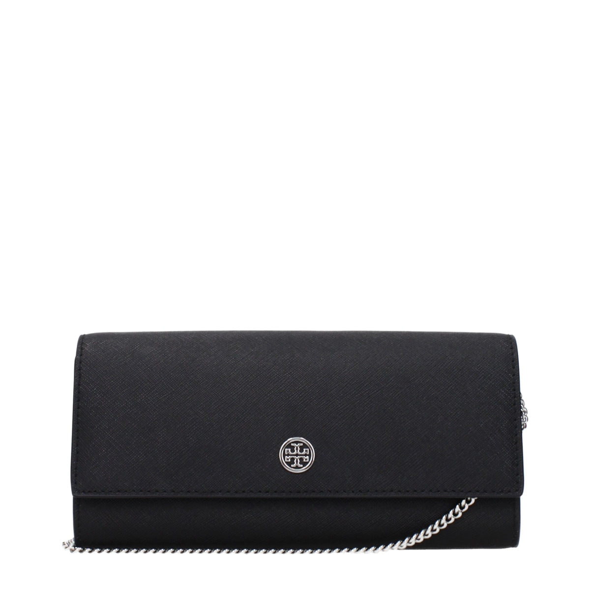Tory Burch Black Leather Clutch Bag