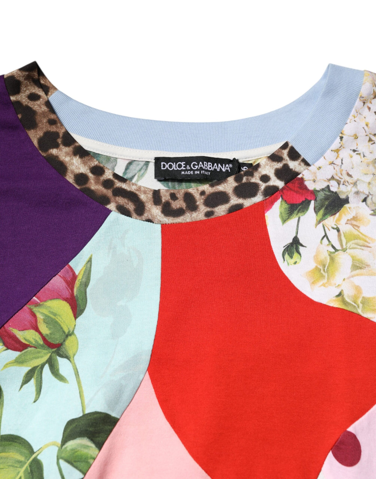 Dolce & Gabbana Multicolor Patchwork Cotton Silk Blouse Top