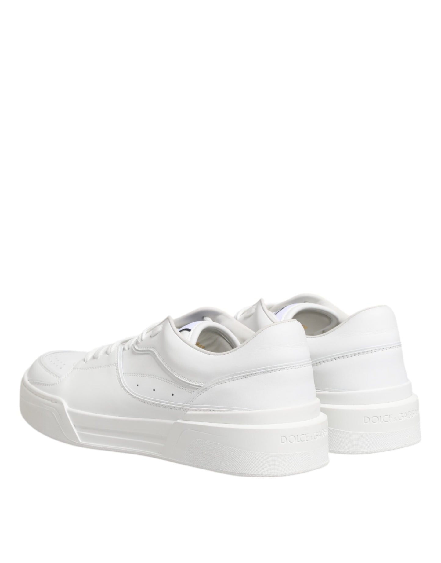 Dolce & Gabbana White Miami Leather Low Top Sneakers Shoes