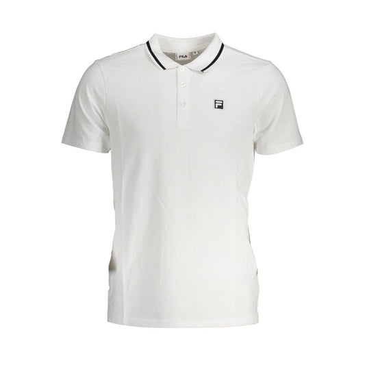 Fila White Cotton Mens Polo Shirt