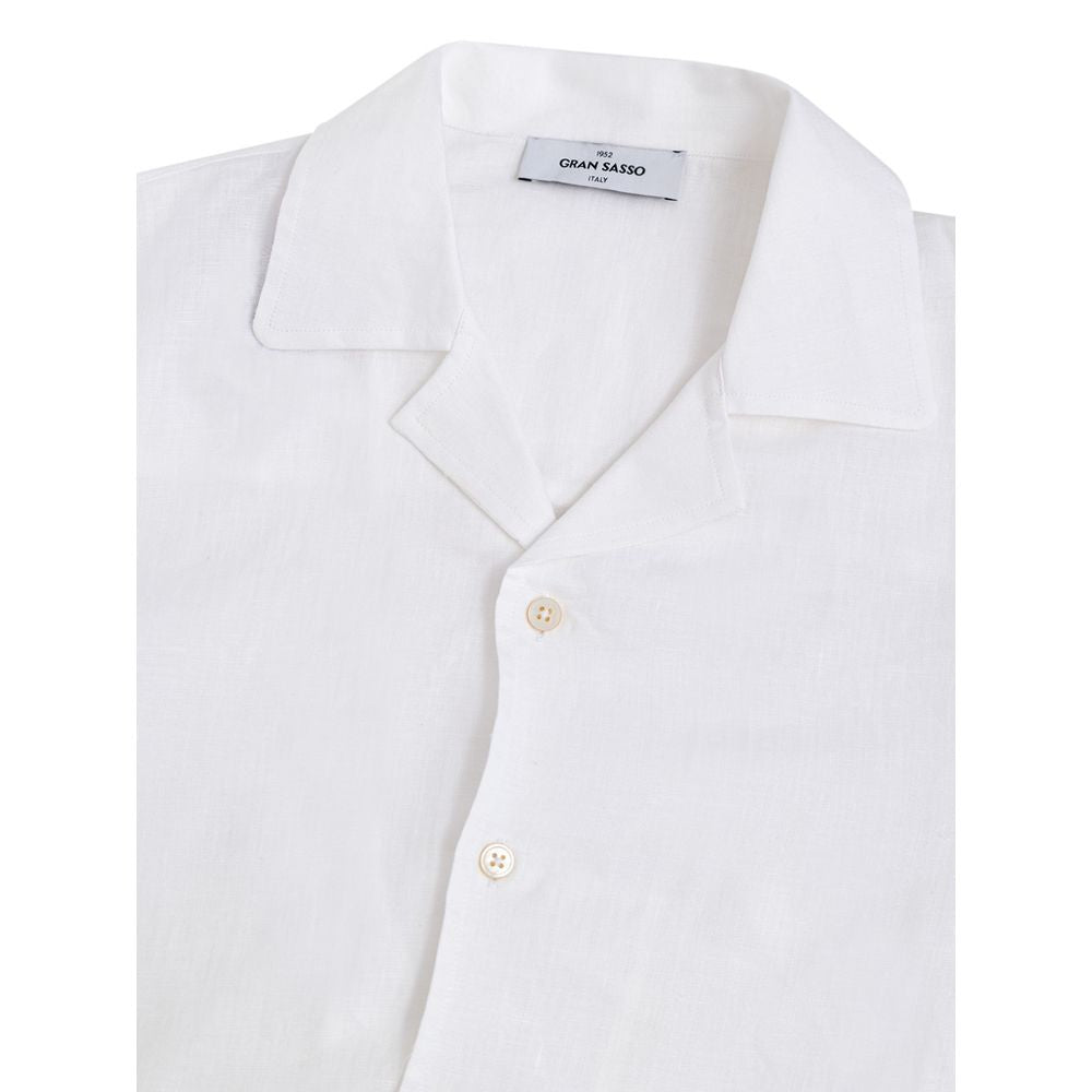 Gran Sasso White Linen Shirt