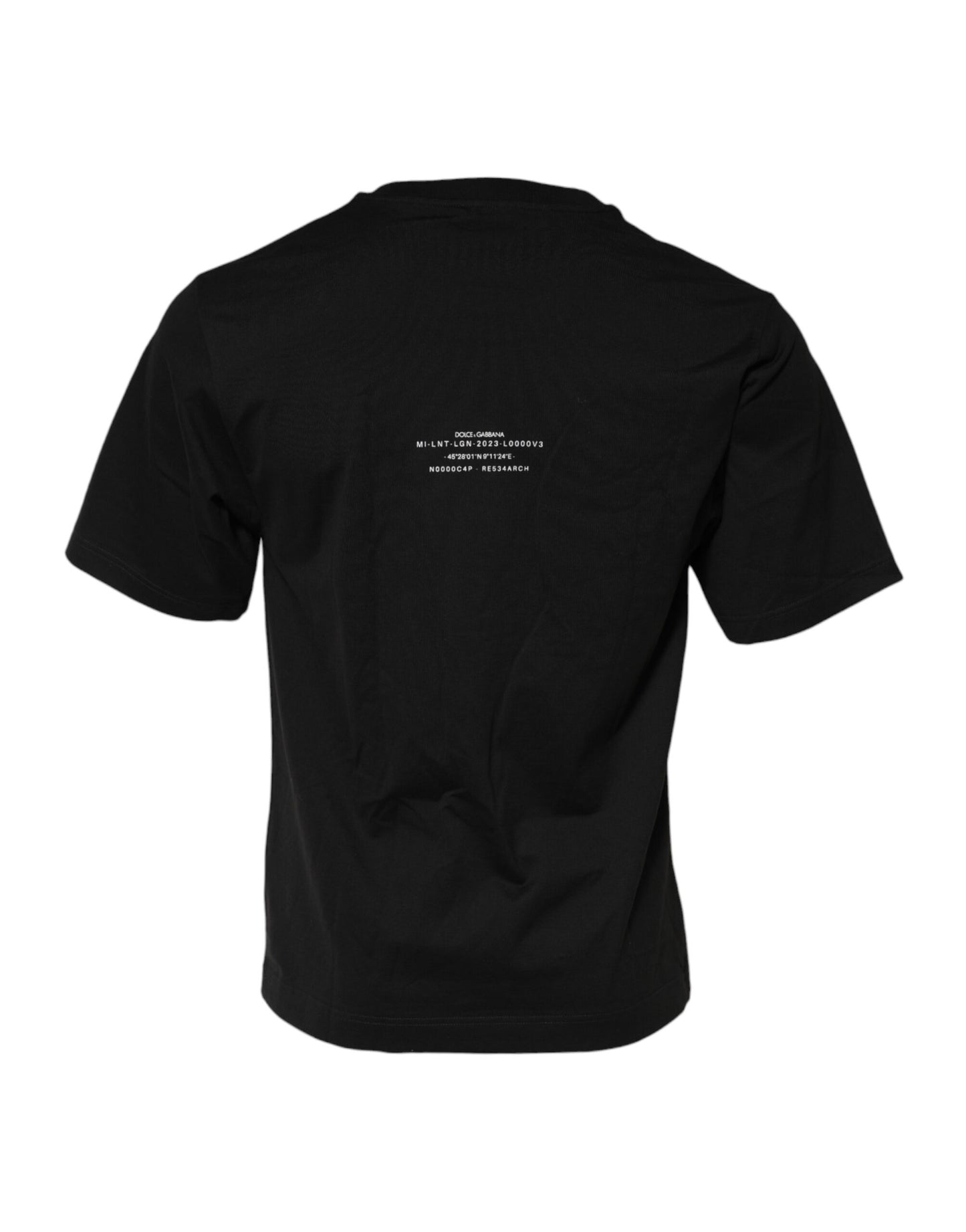 Dolce & Gabbana Black DG Vib3 Print Cotton Crew Neck T-shirt