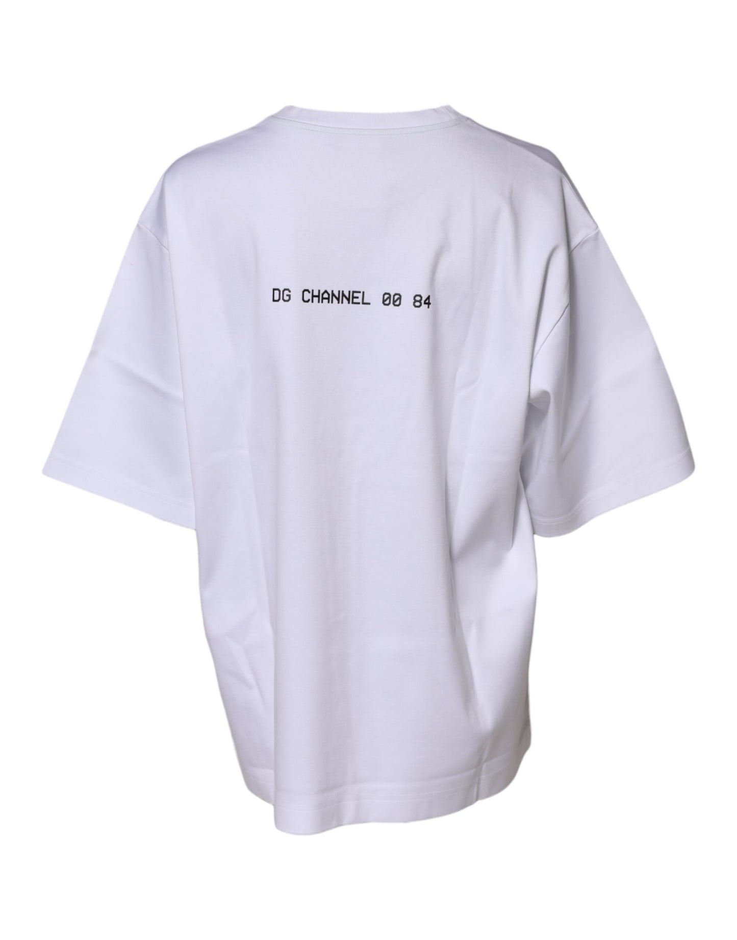 Dolce & Gabbana White Cotton Printed Short Sleeves T-shirt