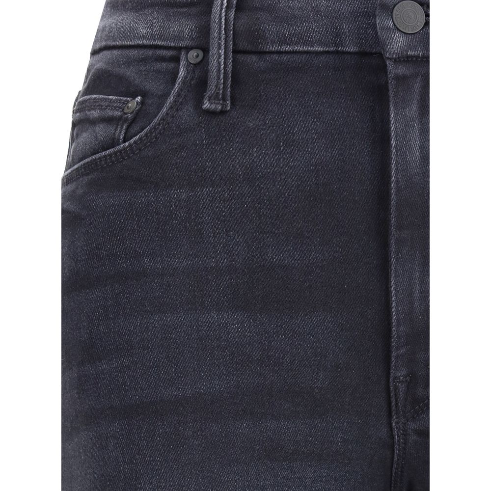 Mother Denim Black Cotton Jeans Denim