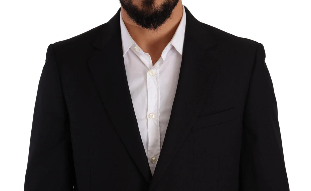 Domenico Tagliente Blue Polyester Single Breasted Formal 2 Piece Suit