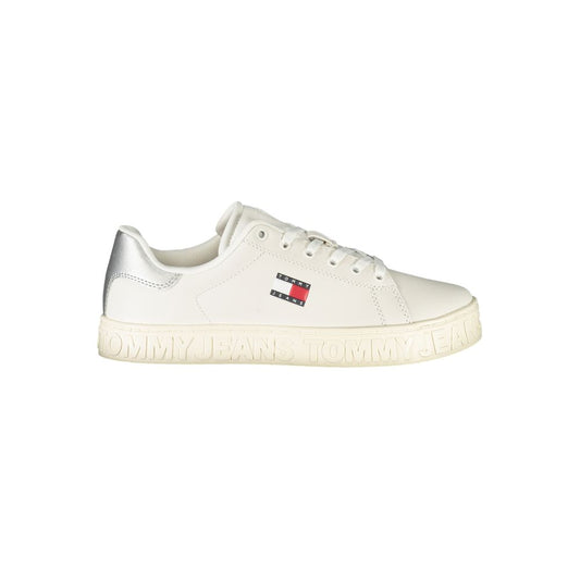 Tommy Hilfiger Bianco Polyurethane Women Sneaker